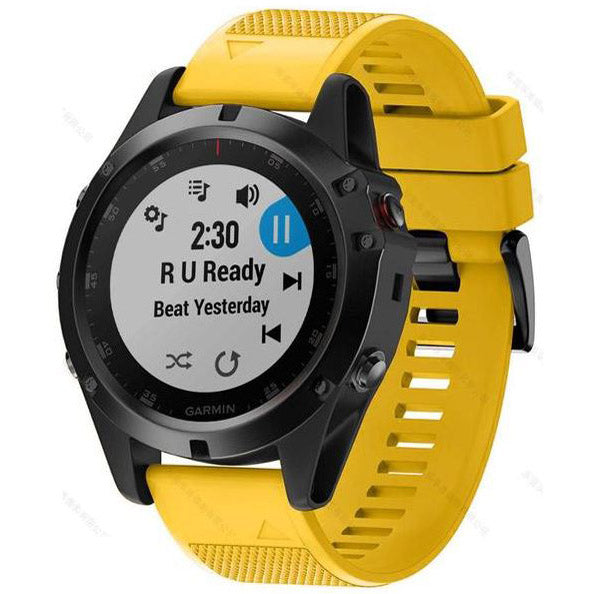 Strap For Garmin Fenix 5 Plain in yellow