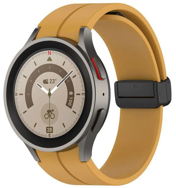 Plain Samsung Galaxy Watch 6 Band in Silicone in yellow